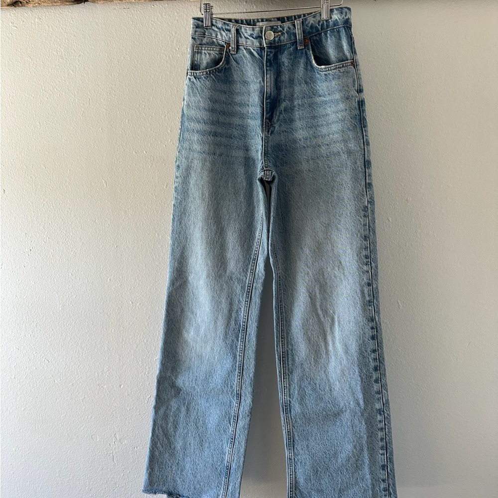 Zara High Rise Women Jeans - Light Blue